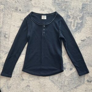 Abercrombie kids waffle knit Henley